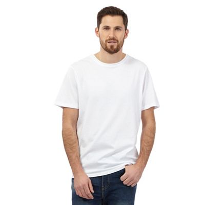Big and tall white crew neck t-shirt